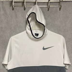 Nike Hoodie Men L Gray White Colorblock Spotlight Basketball Performance AQ5557